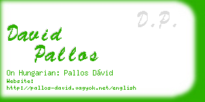 david pallos business card